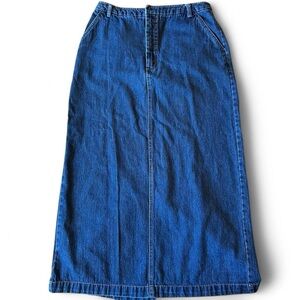 Vintage 90s Kim Rogers Denim Maxi Skirt – Size 8